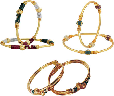 AkinosKIDS Alloy Beads Gold-plated Bangle Set(Pack of 6)
