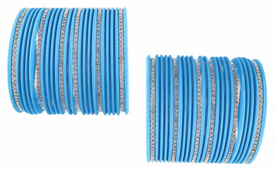 Zulka Get Your Traditions Metal Zircon Bangle Set(Pack of 52)