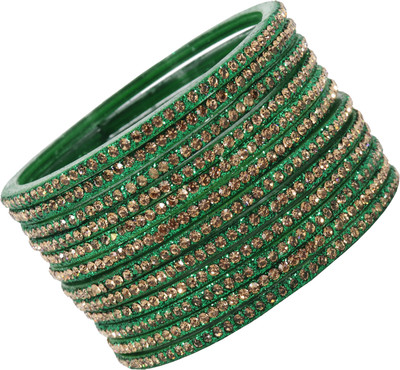 NMII Glass Zircon Bangle Set(Pack of 12)