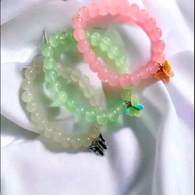 Manmohini International Crystal Charm Bracelet(Pack of 3)