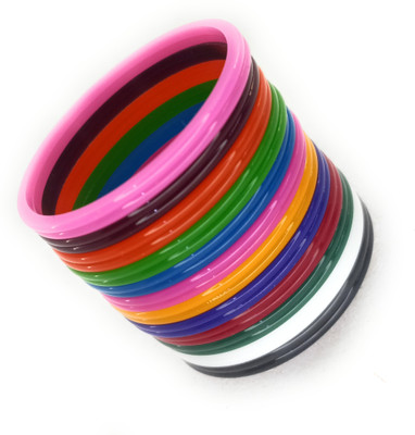 Shakya Creations Plastic Bangle Set(Pack of 10)