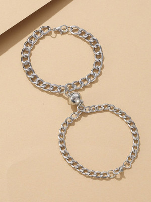 Dressberry Alloy Silver Bracelet Set(Pack of 2)