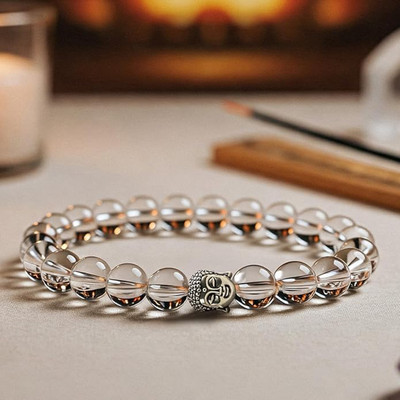HEALINGGEMS Clear Quartz Agate Bracelet