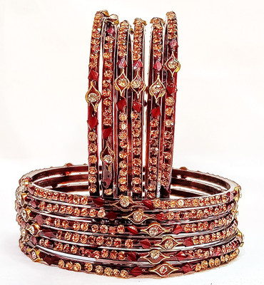 LYBASHINE Glass Cubic Zirconia Gold-plated Bangle Set