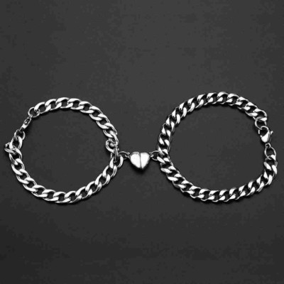 HouseOfCommon Sterling Silver, Stainless Steel Sterling Silver Bracelet Set