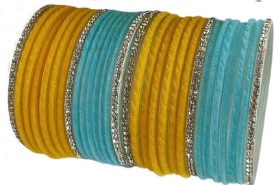 DURGANSH Glass Zircon Bangle Set