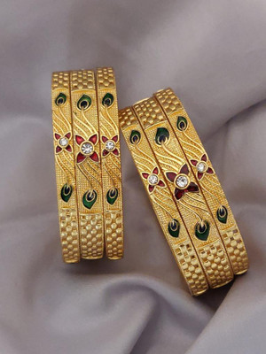 FMC Alloy Gold-plated Bangle Set(Pack of 6)