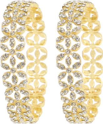 NMII Alloy Zircon Gold-plated Kada(Pack of 2)