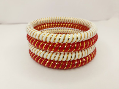 Piku Plastic Gold-plated Bangle Set(Pack of 4)