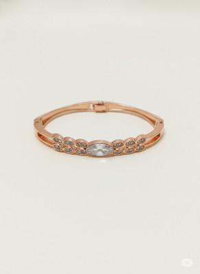 Vaibhavi Creations Alloy Cubic Zirconia Rhodium Ring Bracelet