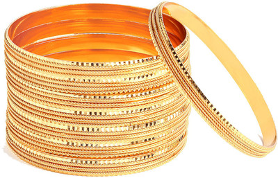 ZENEME Alloy Gold-plated Bangle Set(Pack of 8)