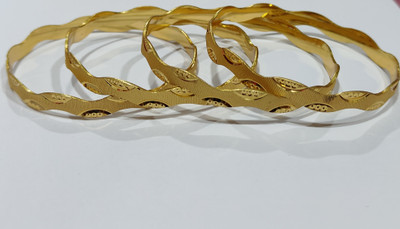 AnjaliImitation Brass Gold-plated Bangle Set(Pack of 4)