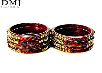 DMJ Glass Bangle Set(Pack of 8)