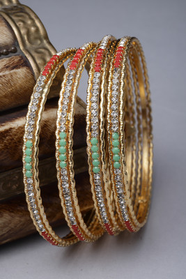 Sukkhi Alloy Gold-plated Bangle Set(Pack of 4)