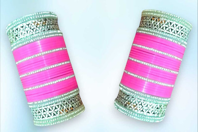 STARLOOK Plastic Zircon Bangle Set(Pack of 2)