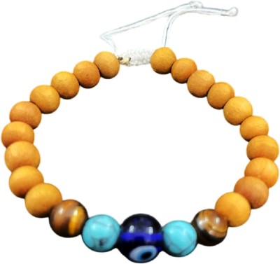 numeroastro Wood, Tiger's Eye, Turquoise, Evil Eye Turquoise Bracelet