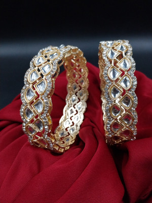 aarnaa Alloy Gold-plated Bangle Set(Pack of 2)