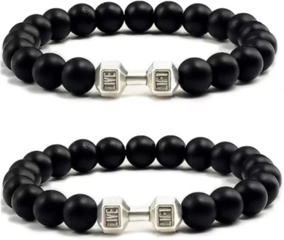 SBSONSCREATION Alloy Beads Silver Bracelet(Pack of 2)