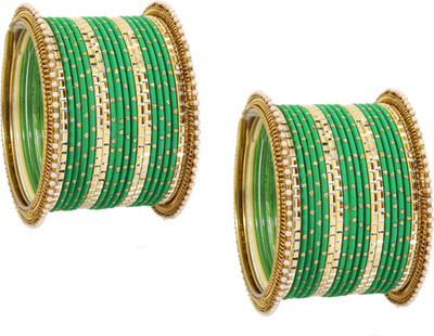 ZULKA Metal Zircon Bangle Set(Pack of 40)