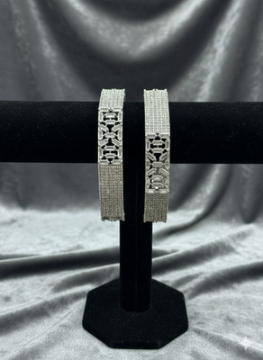Bhumiya Metal Sterling Silver Bangle(Pack of 2)