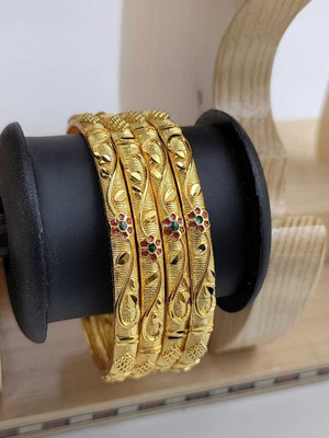 gb creation Brass Gold-plated Bangle Set(Pack of 4)