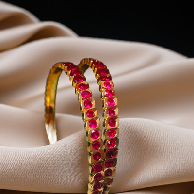 YahwehNissiYNBB Alloy Gold-plated Bangle Set(Pack of 2)