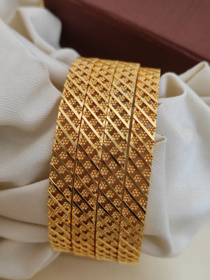 rahul Brass Gold-plated Bangle(Pack of 4)