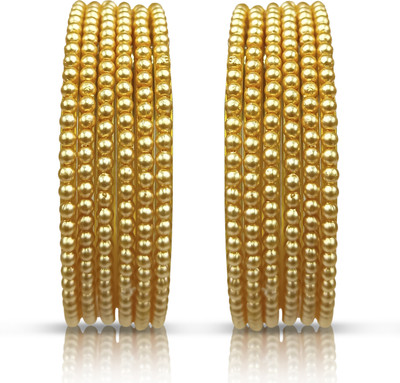 beutifly Glass Pearl Bangle Set