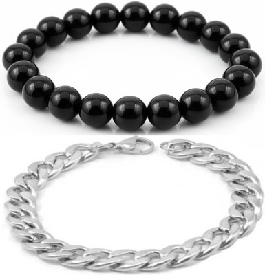 IKONKARR Crystal, Dori, Stainless Steel Bracelet(Pack of 2)