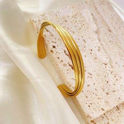 MYKI Stainless Steel Gold-plated Kada