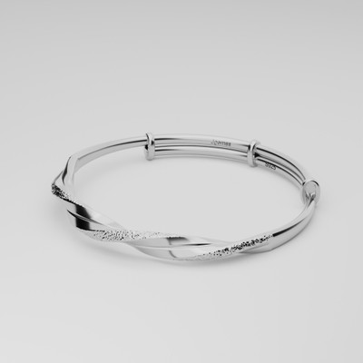 Jgemss Silver Rhodium Bangle