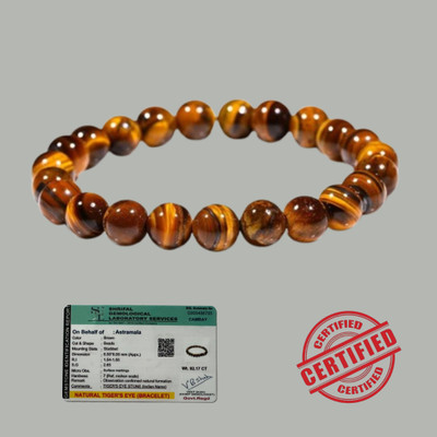 UBRONIK Tiger's Eye Agate, Crystal Bracelet