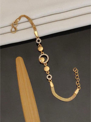 GlanzReich Brass Zircon Gold-plated Bracelet