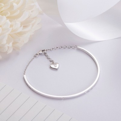 ZAVYA Sterling Silver Rhodium Bracelet