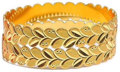 Swastik Mart Brass Gold-plated Bangle Set(Pack of 2)