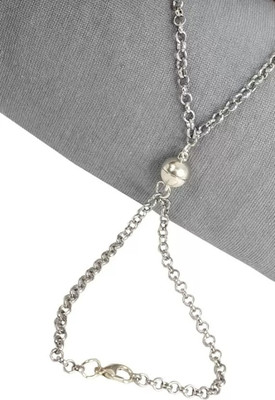 ruby collection Stainless Steel Silver Cuff(Pack of 2)