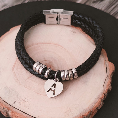 Shiv Jagdamba Leather Bracelet