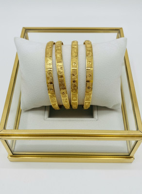 rozi Brass Brass, Gold-plated Bangle Set(Pack of 4)