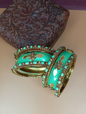 ANOUK Brass Diamond Gold-plated Bangle Set(Pack of 6)