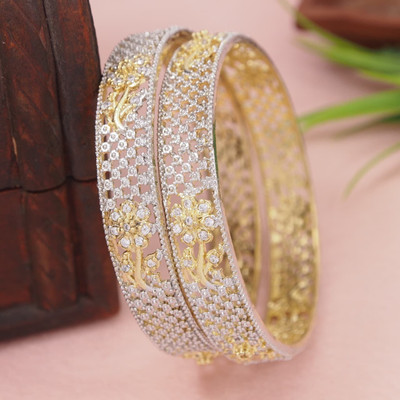 Atulya Brass Gold-plated Bangle(Pack of 2)