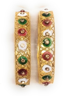 Santosh Jewels Metal Gold-plated Bangle Set(Pack of 2)