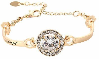 DESTINY JEWEL'S Brass Crystal Gold-plated Bracelet