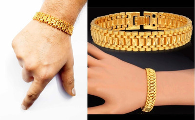 P R Production Brass Charm Bracelet(Pack of 2)