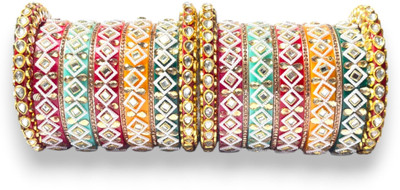 Aaroz and Company Plastic Crystal Bangle Set(Pack of 22)