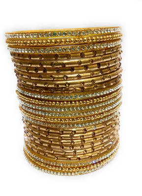 KB Corner Glass Zircon Bangle Set(Pack of 10)
