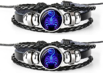 PIXFLIX Leather Charm Bracelet(Pack of 2)