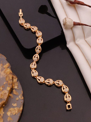 Shreeji imitation Alloy Cubic Zirconia Gold-plated Bracelet