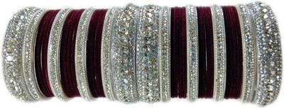 Ammoli Shell Cubic Zirconia Bangle Set(Pack of 10)