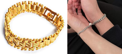 P R Production Brass Charm Bracelet(Pack of 2)