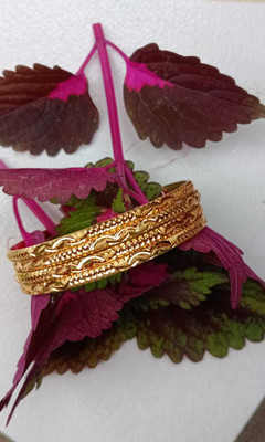 Giri Market Copper Gold-plated Bangle Set(Pack of 4)